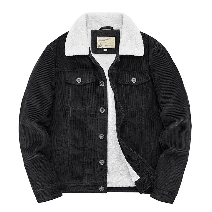 Veste Homme en Coton – Doublure Chaude Coupe Décontractée