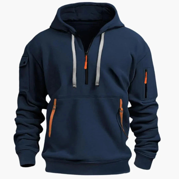 Herren-Hoodie mit weiter Passform – praktische Mehrfach-Taschen