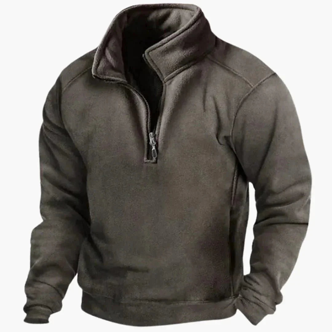 Pull Homme Polaire – Col V Boutonné Coupe Slim