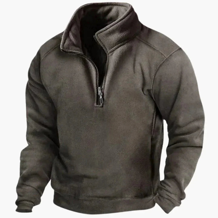 Pull Homme Polaire – Col V Boutonné Coupe Slim