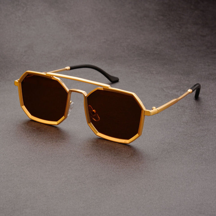 Unisex Double Bridge Sunglasses – European Futuristic Punk Style