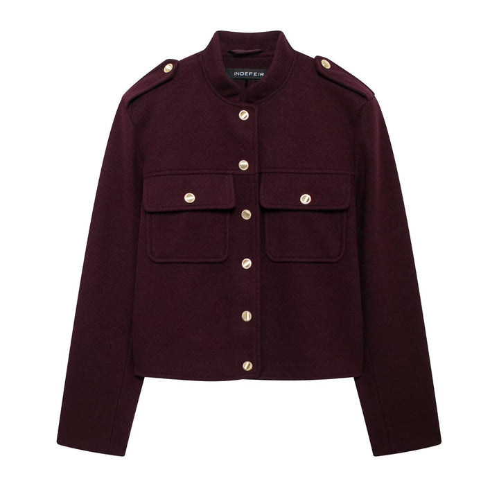 Veste Femme Cropped – Coupe Décontractée et Détail Poches