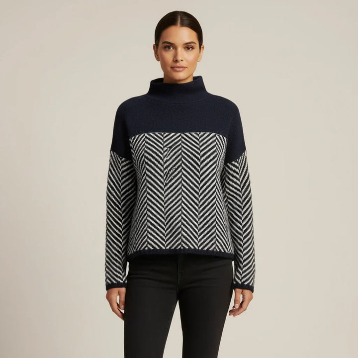 Damen-Rollkragenpullover – Legerer gerader Schnitt
