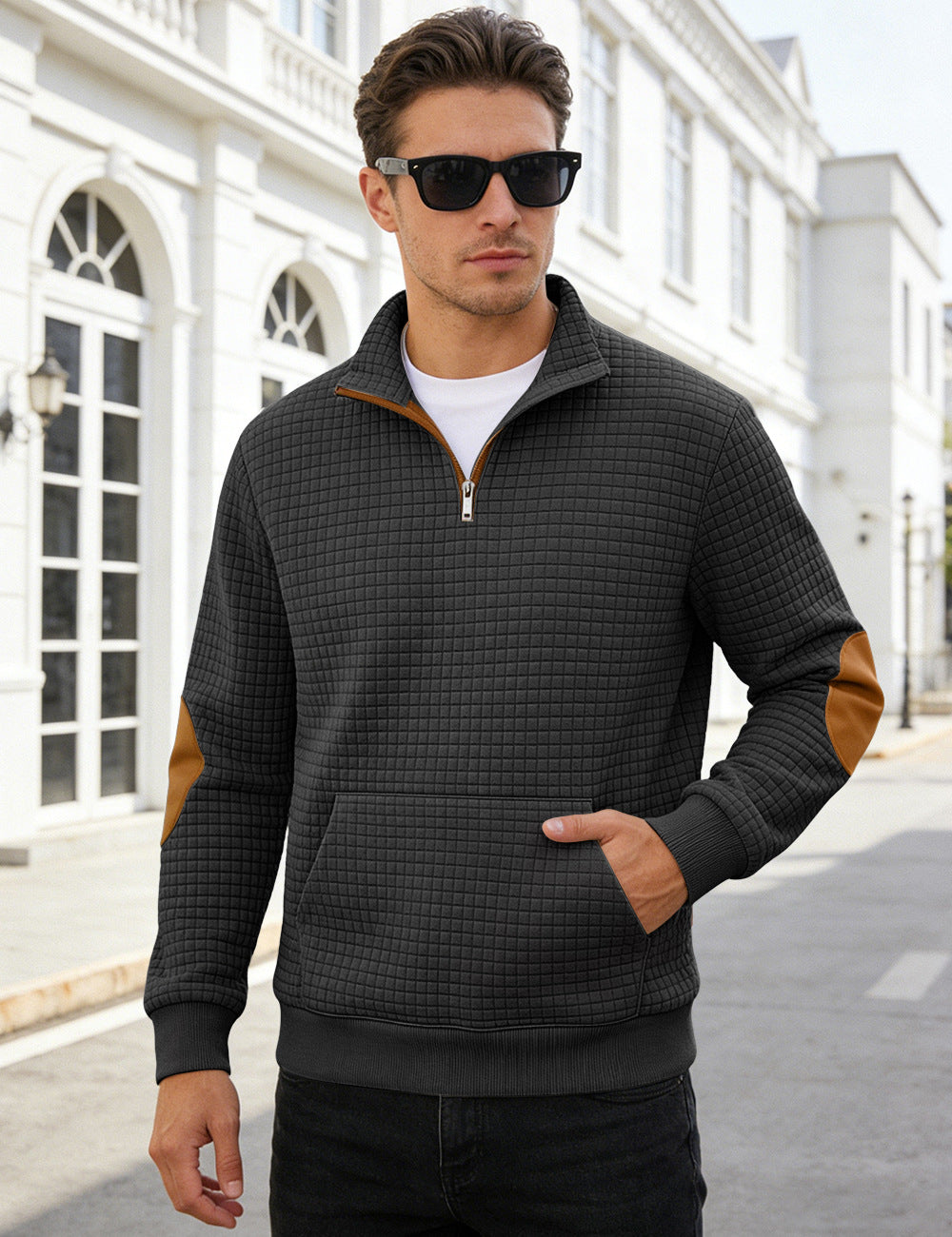 Herren-Pullover – lockere Passform im lässigen Stil mit aufgesetzter Tasche