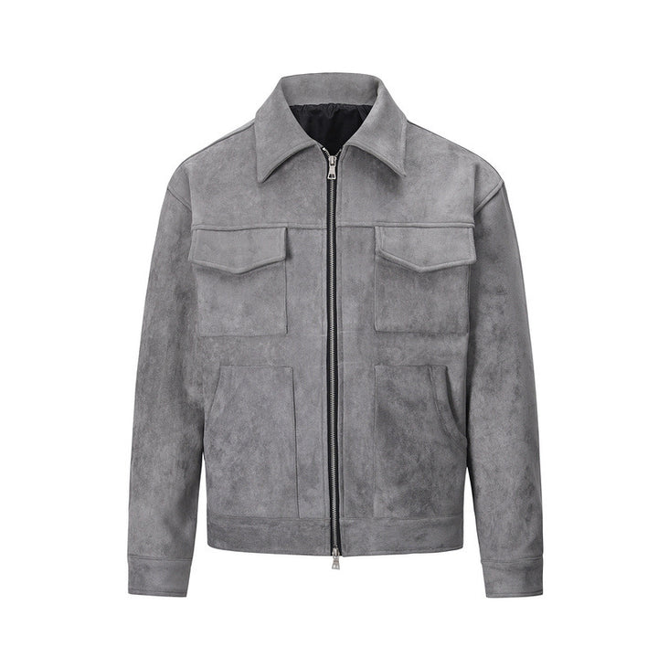 Herren-Baumwolljacke – Reguläre Passform mit mehreren Taschen