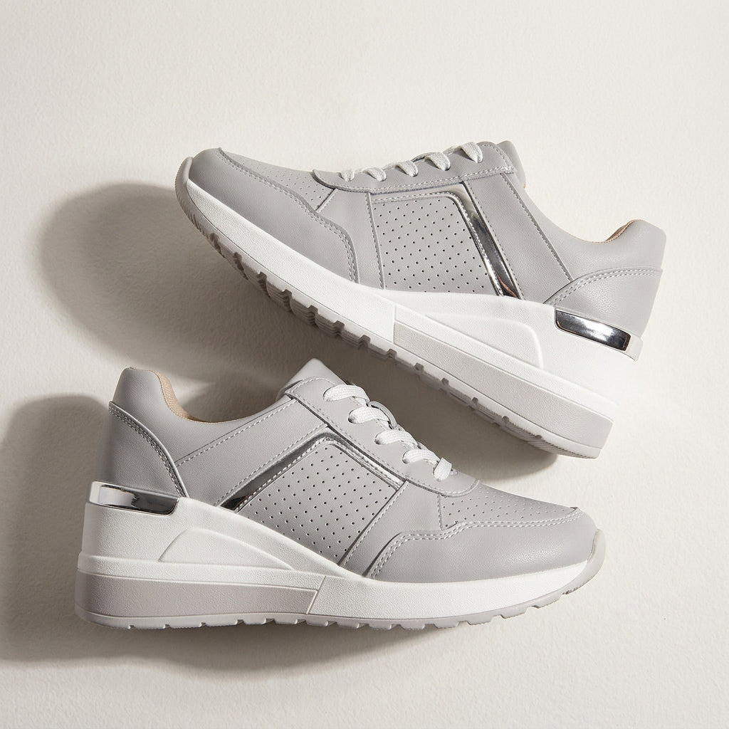 Baskets Femme à Lacets – Semelle Souple Style Sport Casual