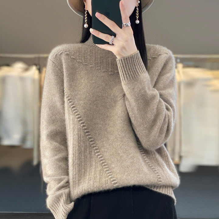 Dame-Sweater i uld – Afslappet pasform i urban stil
