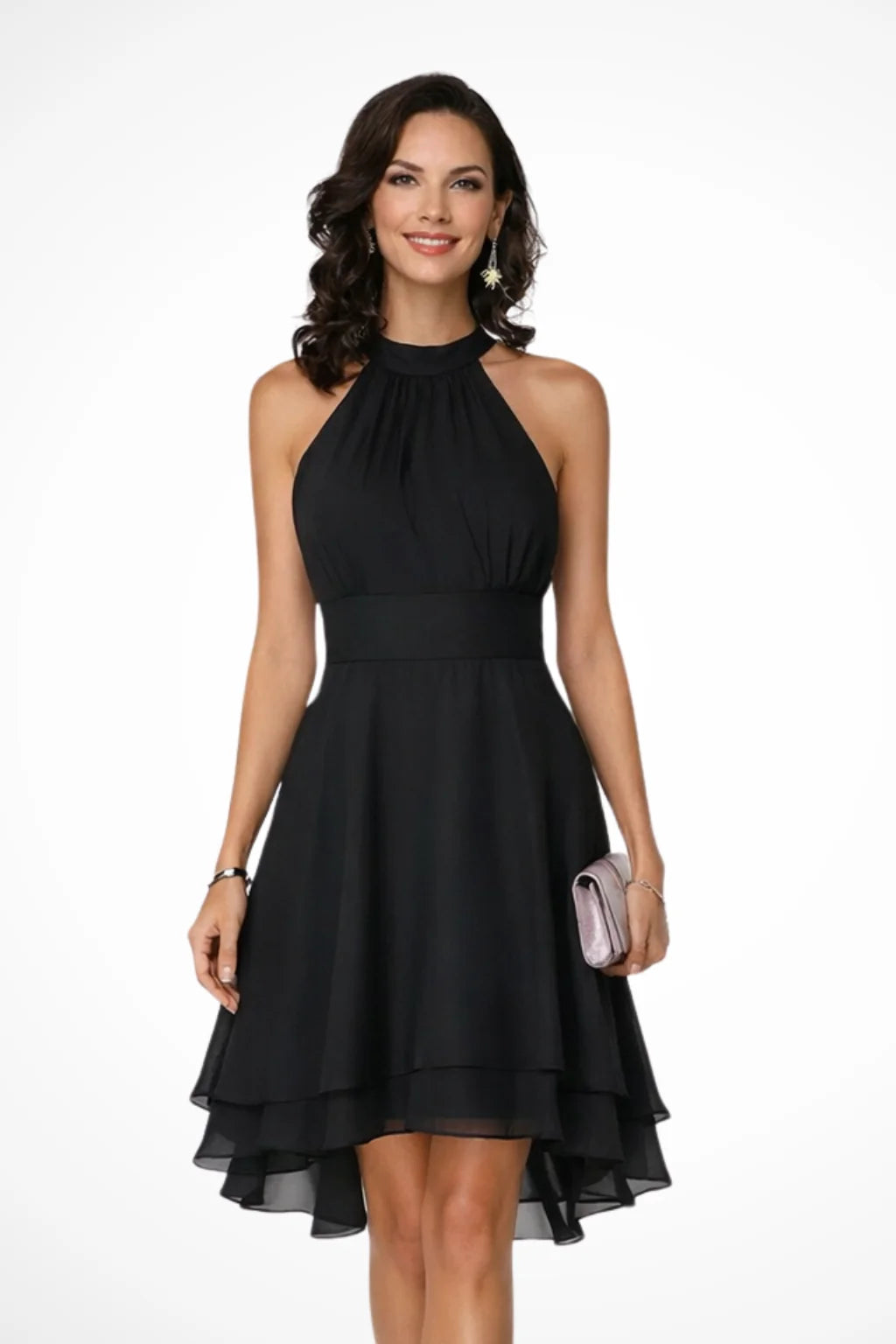 Midi-Chiffonkleid für Damen – lässiger Schnitt für Bankette