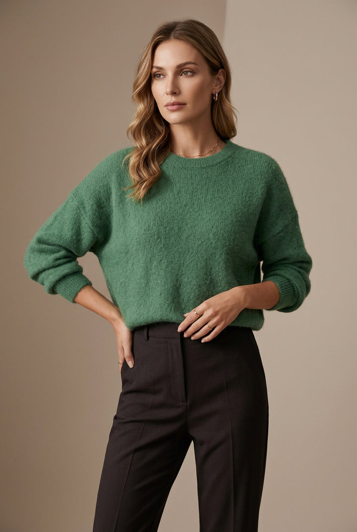 Trui Dames met ronde hals – Casual model van zacht breisel