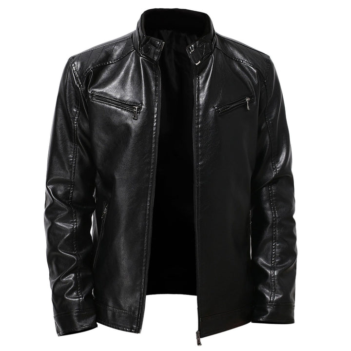 Herren-Jacke mit Reißverschluss und taillierter Passform – Rundhalsausschnitt mit Taschen