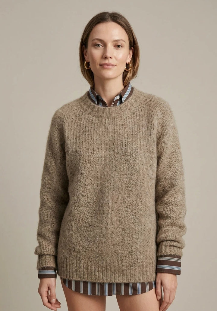 Pull Femme en Cachemire – Coupe Loose Maille Épaisse
