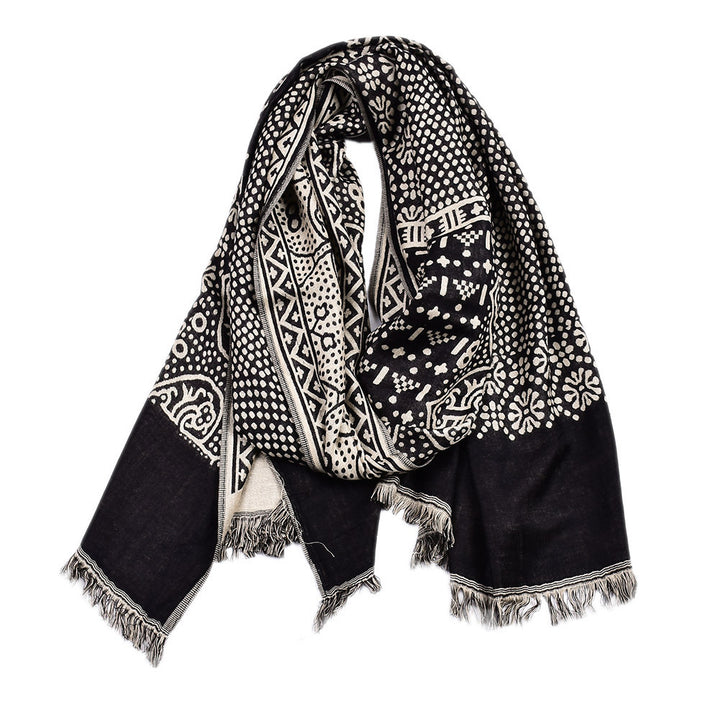 Herren-Schal mit Jacquardmuster – Leichtes und weiches Flaggendesign
