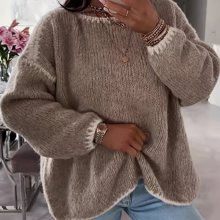 Pull Femme Maille – Épaules Dénudées Coupe Décontractée