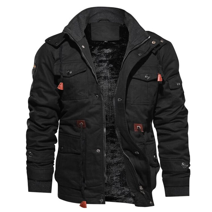 Veste Homme à Capuche Coton – Coupe Décontractée Col Montant