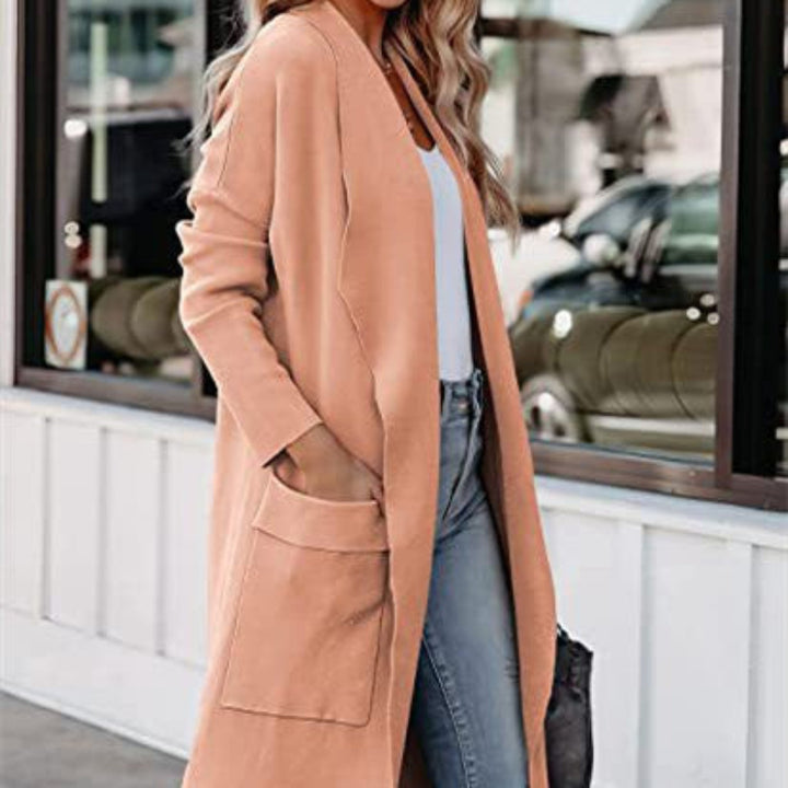Cardigan Long Femme – Coupe Décontractée Ouverte
