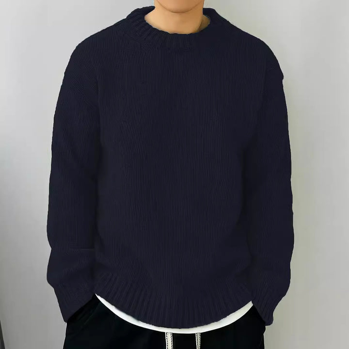 Pull Homme en Maille – Coupe Ample Décontractée