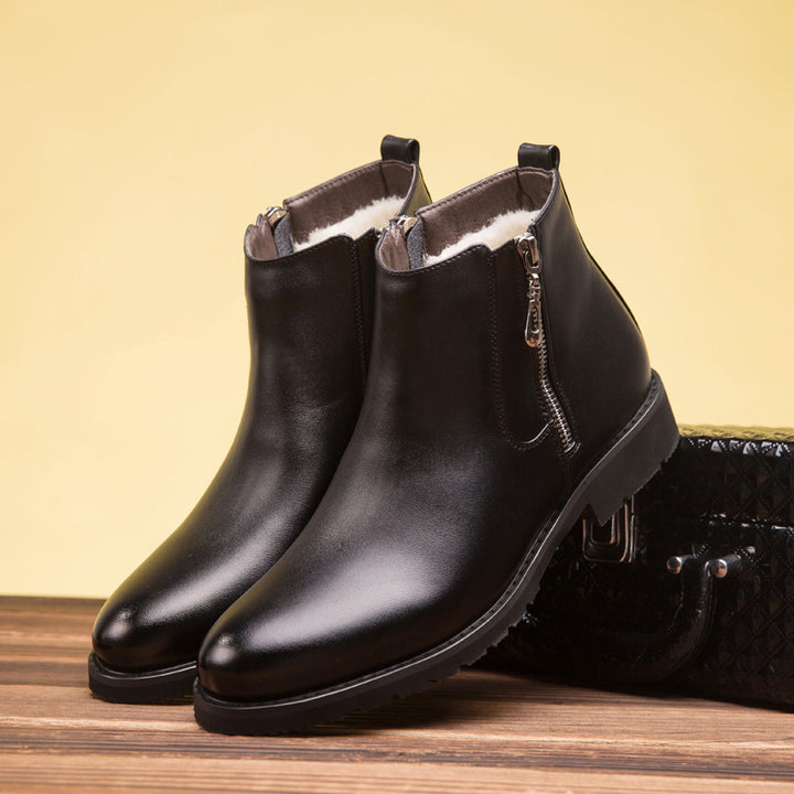 Botte Homme Cuir – Bout Pointu Fermeture Zip Latérale