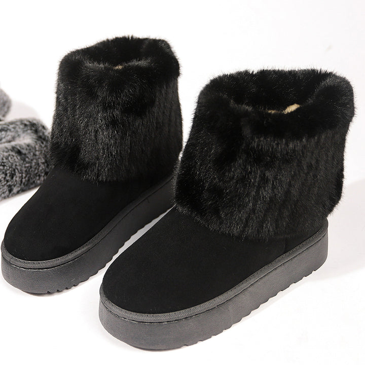 Bottes Femme Neige Furry – Doublure Chaude Plateforme Confort
