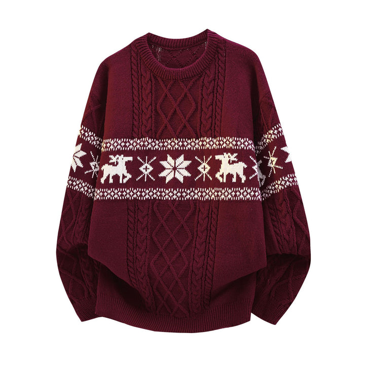 Pull Femme Jacquard Noël – Motif Fair Isle Authentique