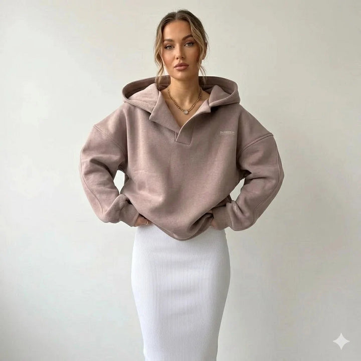 Sweat à Capuche Femme Oversize – Style Décontracté Doublé Molletonné