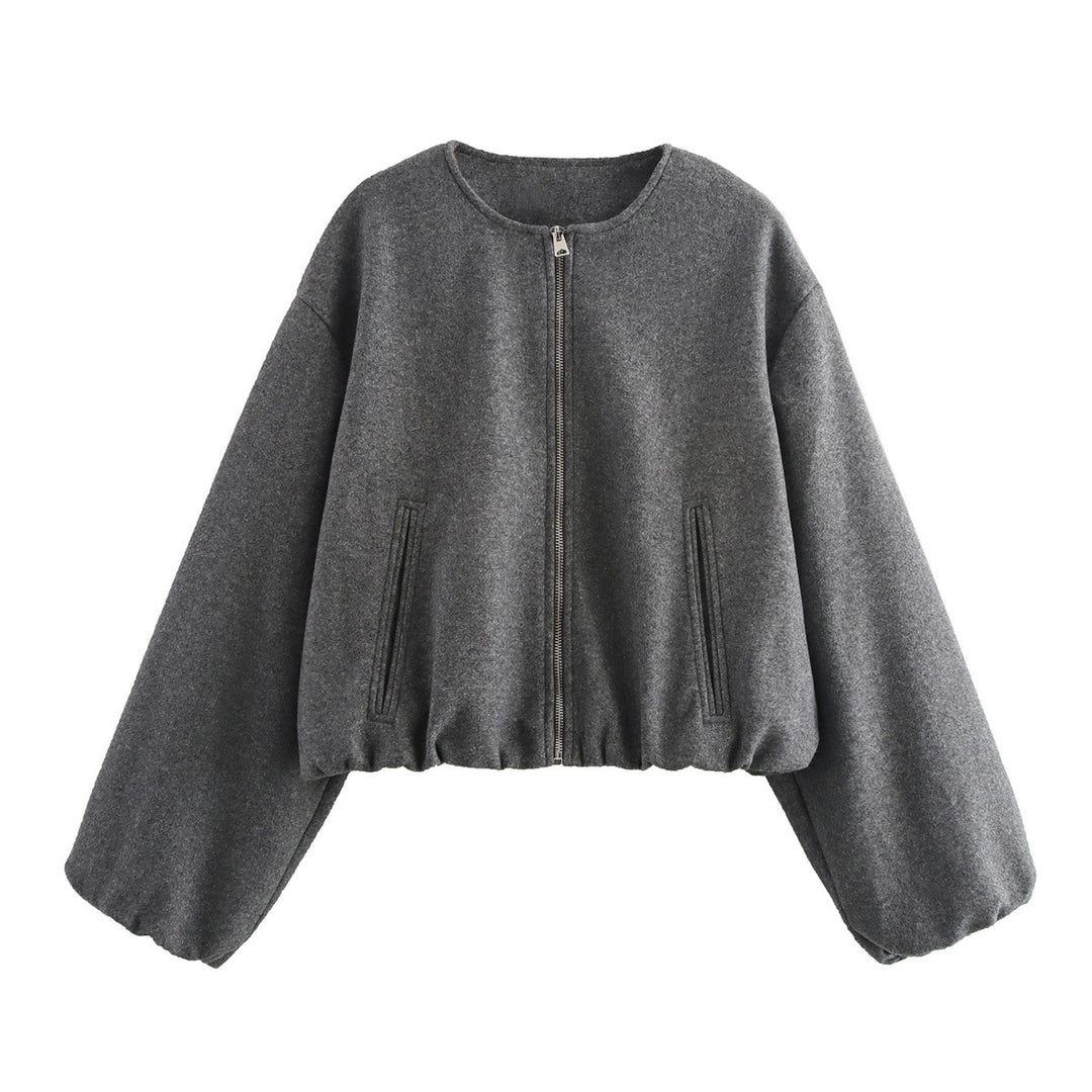 Veste Femme Courte Col Rond – Coupe Décontractée