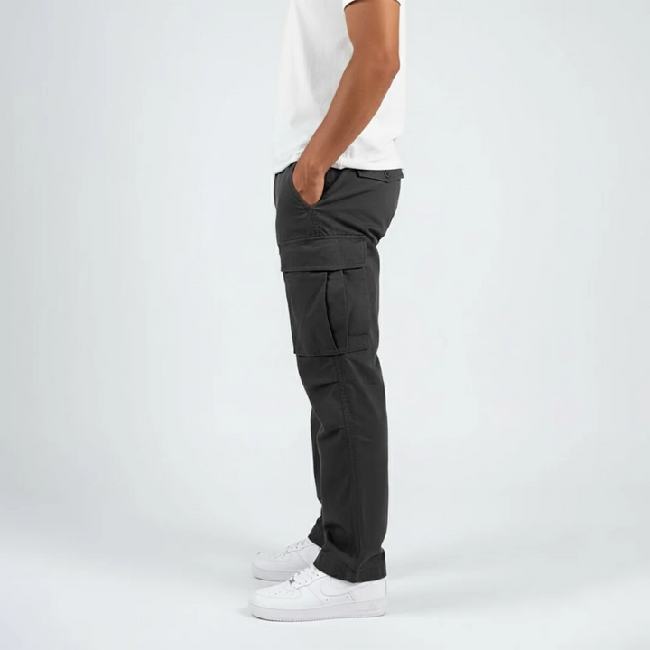 Pantalon Cargo Homme – Coupe Ample, Taille Cordon, Multi-poches