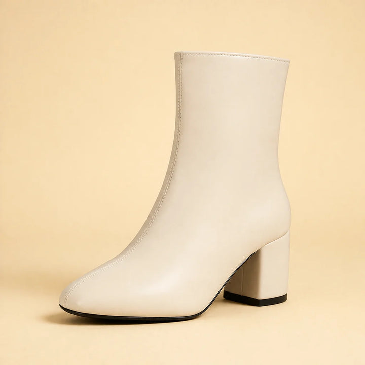 Bottines Femme à Talon – Bout Carré et Zip Latéral