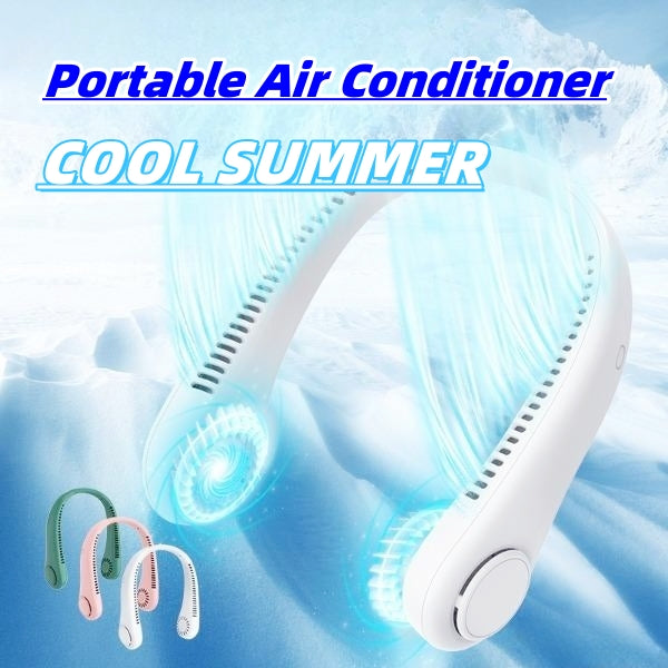 Ventilatore a Collo Ricaricabile Senza Pale – Portatile a Mani Libere USB