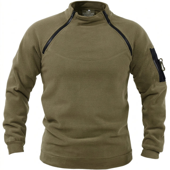 Sweater til herre med høj krave – varm strik med afslappet pasform