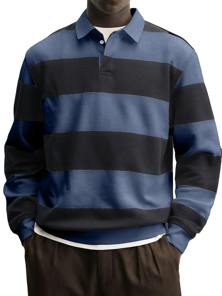 Pull Homme à Rayures – Maille Épaisse Coupe Décontractée