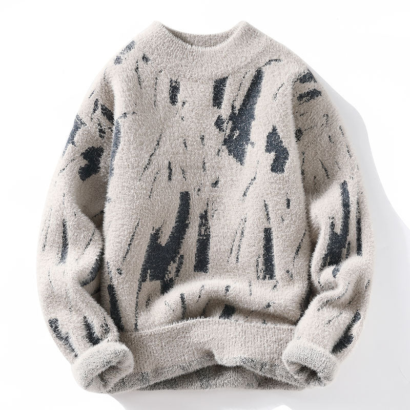 Pull Homme Maille Épais – Doublure Polaire Coupe Ample