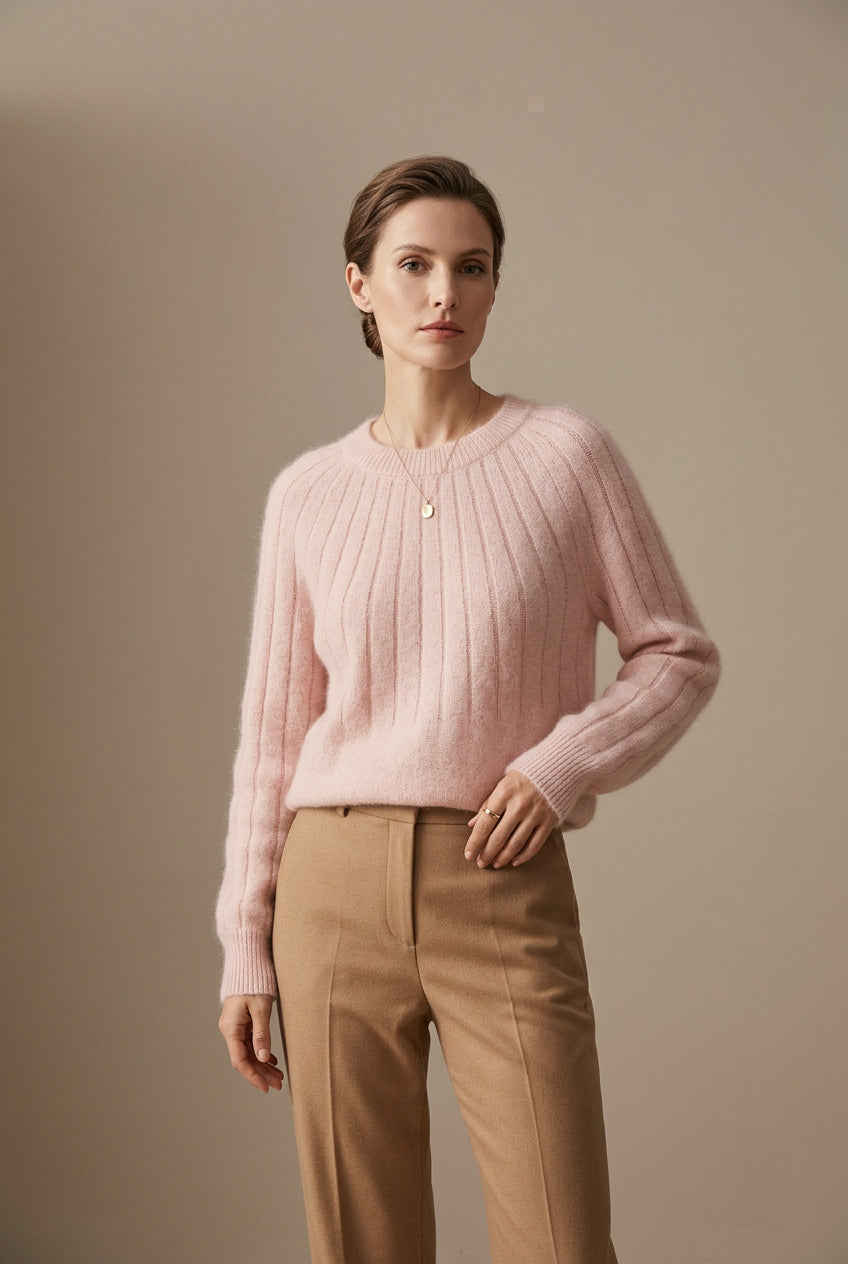 Pull Femme en Maille – Coupe Courte Décontractée