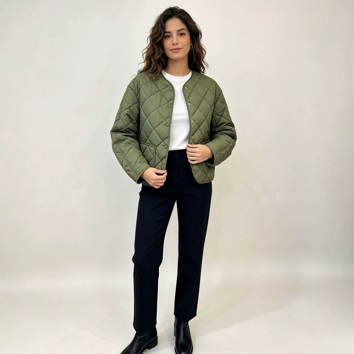 Veste Matelassée Femme Courte – Coupe Décontractée Légère