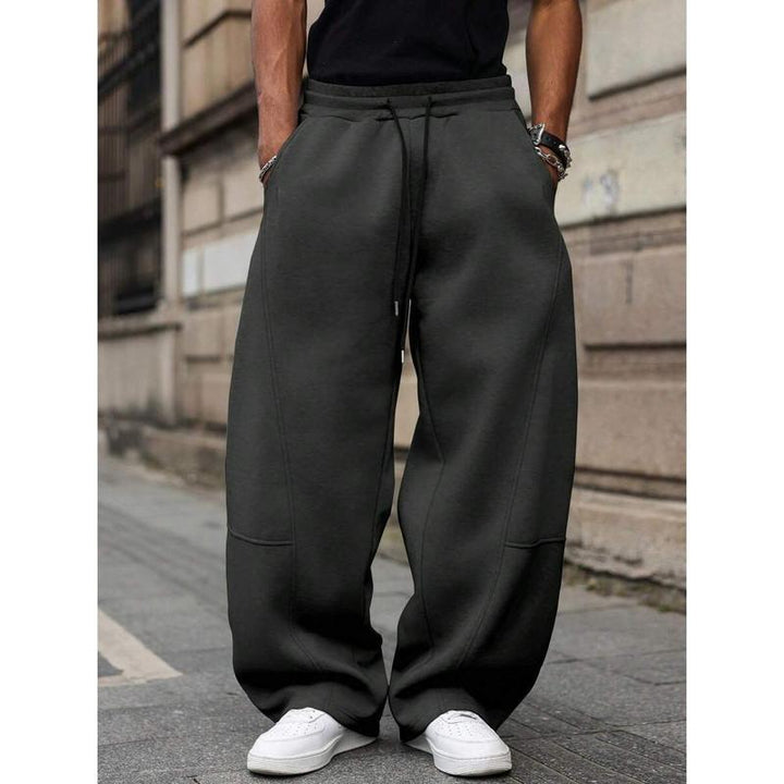 Gerade geschnittene Herren-Hose mit hoher Taille – Leichter Bambusstoff, Cropped-Schnitt