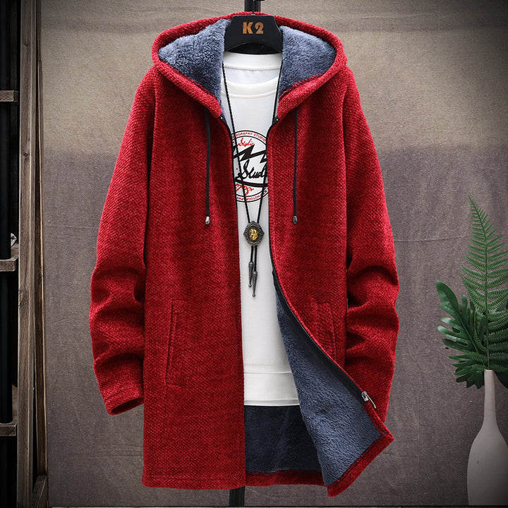 Veste à Capuche Homme Doublée Polaire – Coupe Décontractée