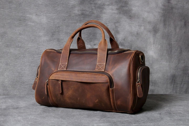 Borsa da viaggio uomo – Grande borsa weekend morbida in stile retrò