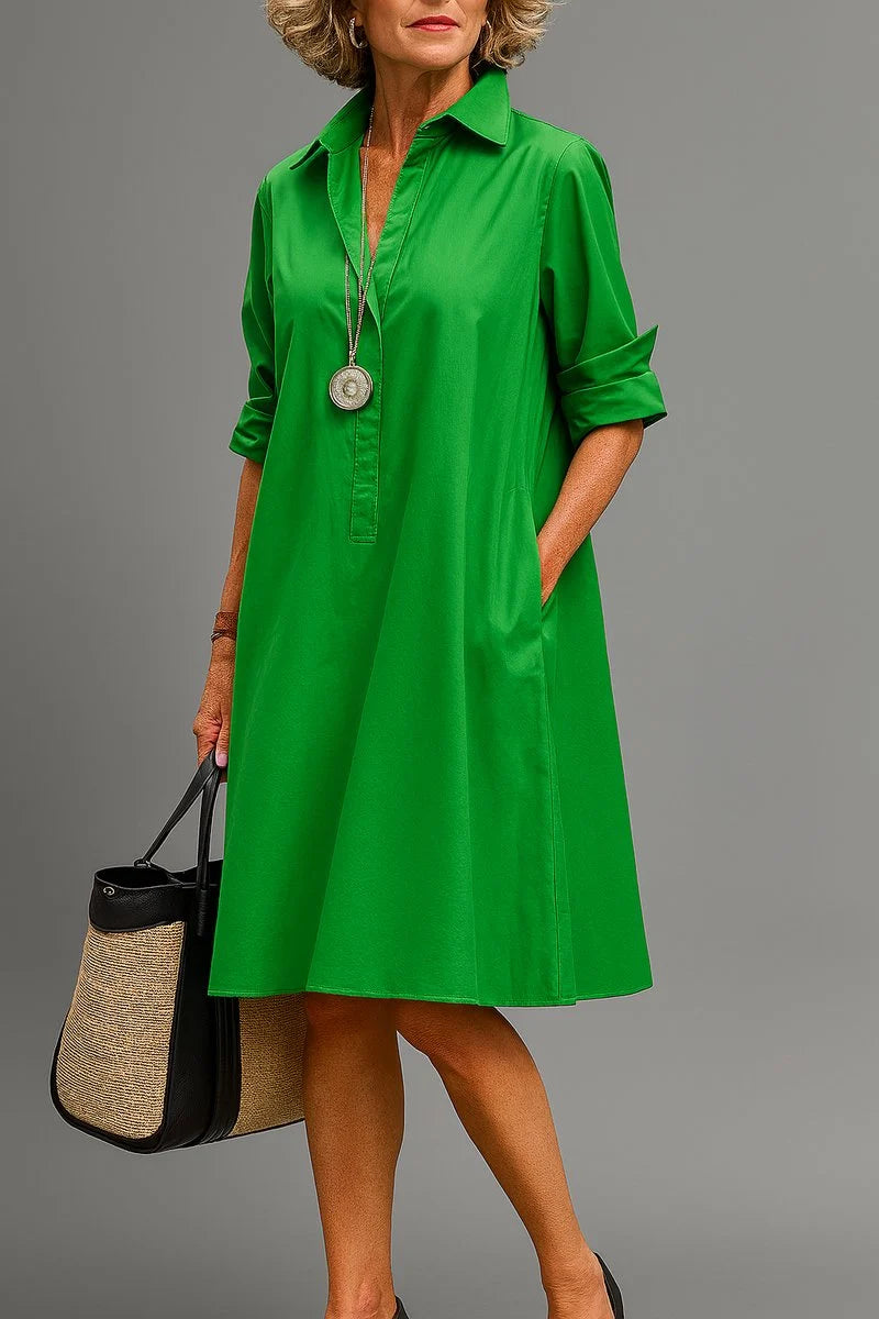 Midi-Kleid für Damen mit 3D-Effekt – moderne One-Step-Silhouette