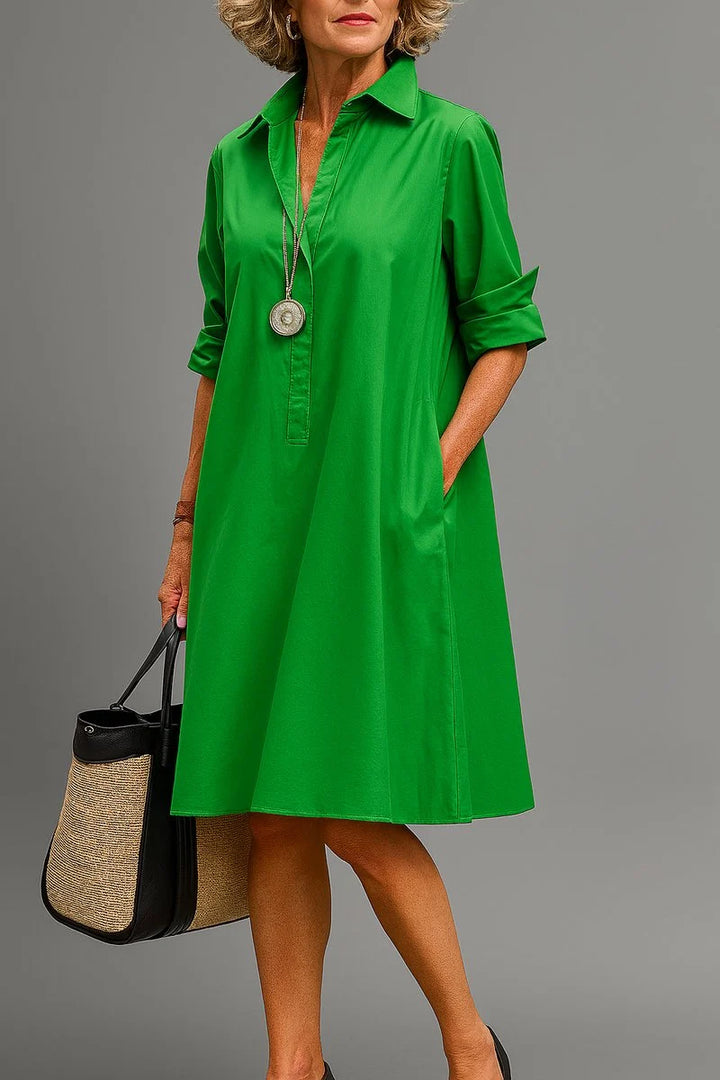 Midi-Kleid für Damen mit 3D-Effekt – moderne One-Step-Silhouette