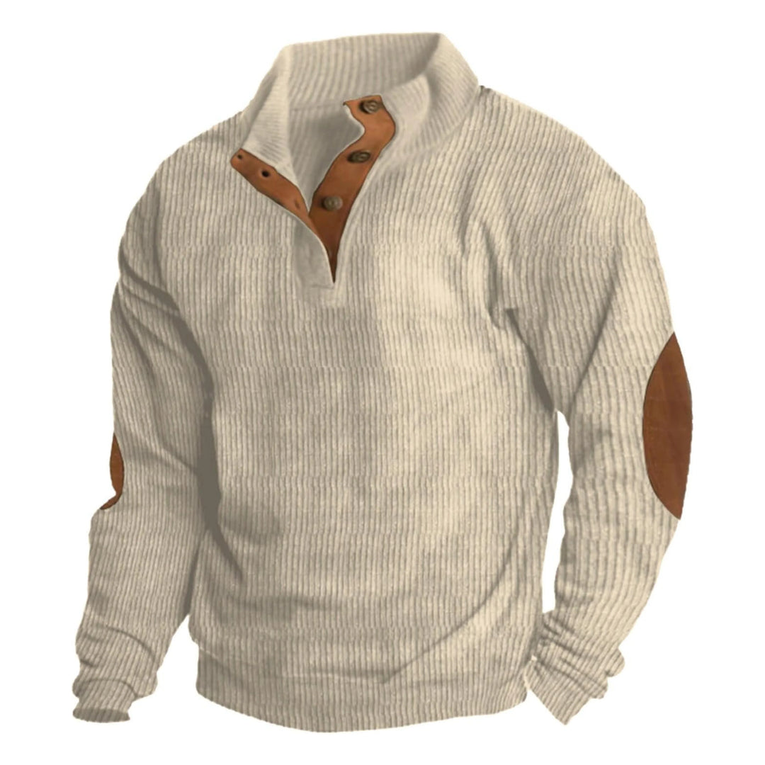 Pull Homme Col Montant Décontracté – Manches Longues Coupe Ample