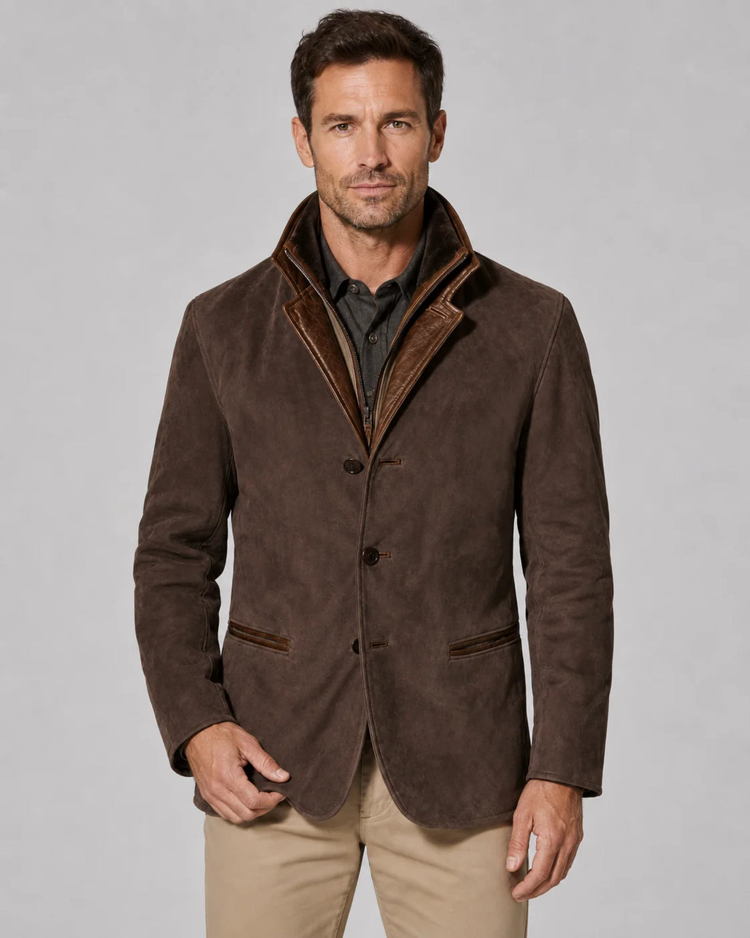 Veste Homme Décontractée – Coupe Structurée à Poches Plaquées