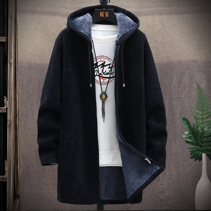 Veste à Capuche Homme Doublée Polaire – Coupe Décontractée