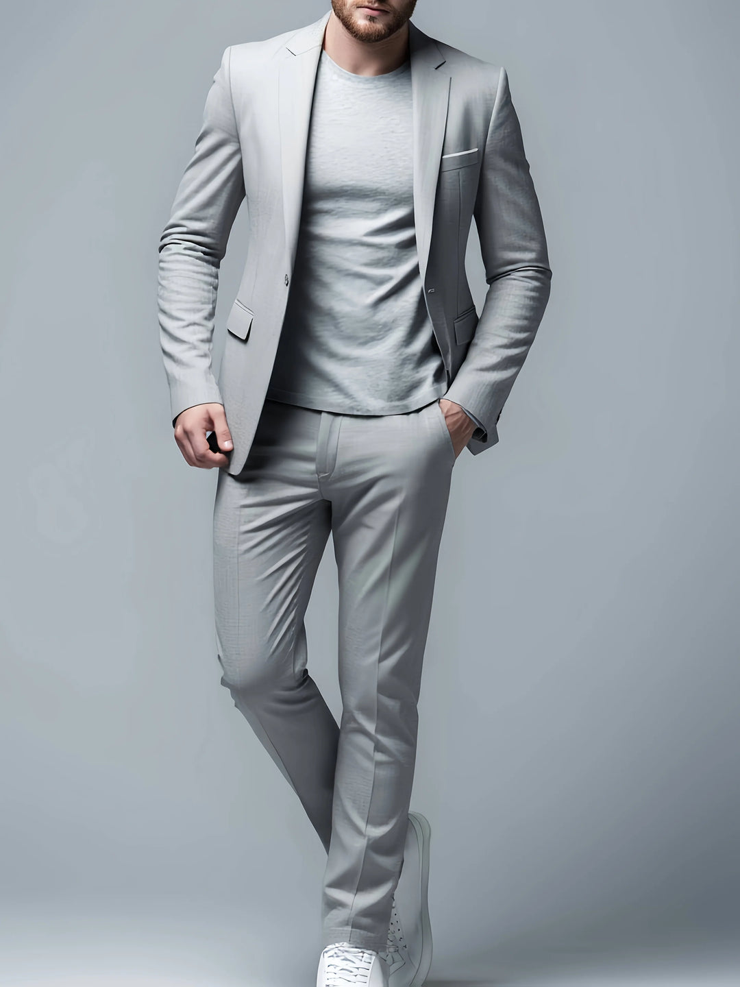 Herren-Zweiteiler – Strukturierter Slim Fit