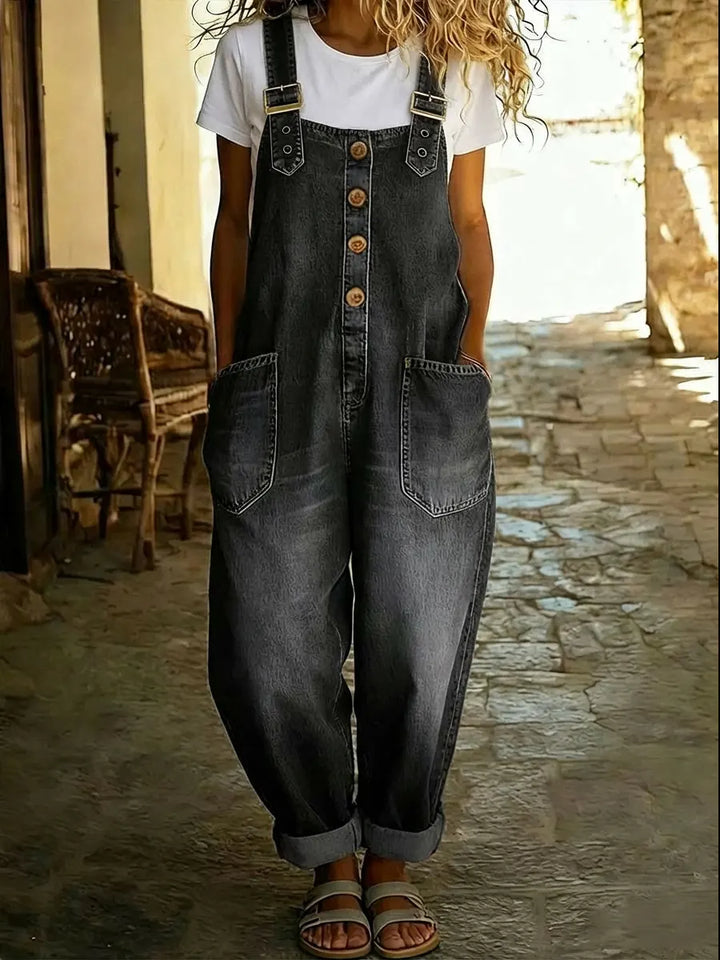 Damen-Jeansoverall – lässiger Vintage-Schnitt