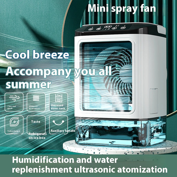 Compact Office Air Conditioner – USB Dual Spray Cooling Fan
