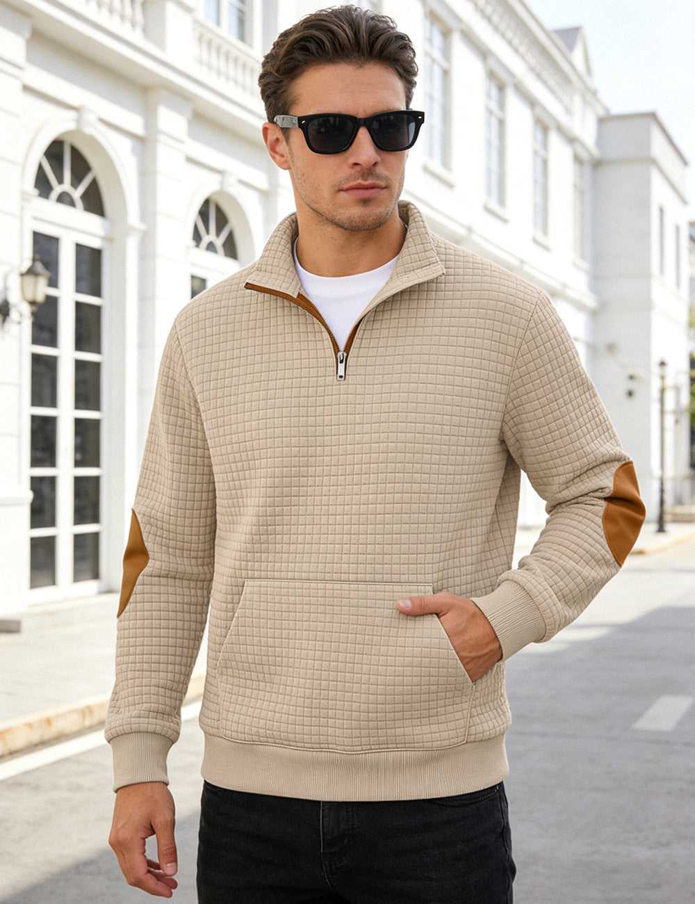 Herren-Pullover – lockere Passform im lässigen Stil mit aufgesetzter Tasche