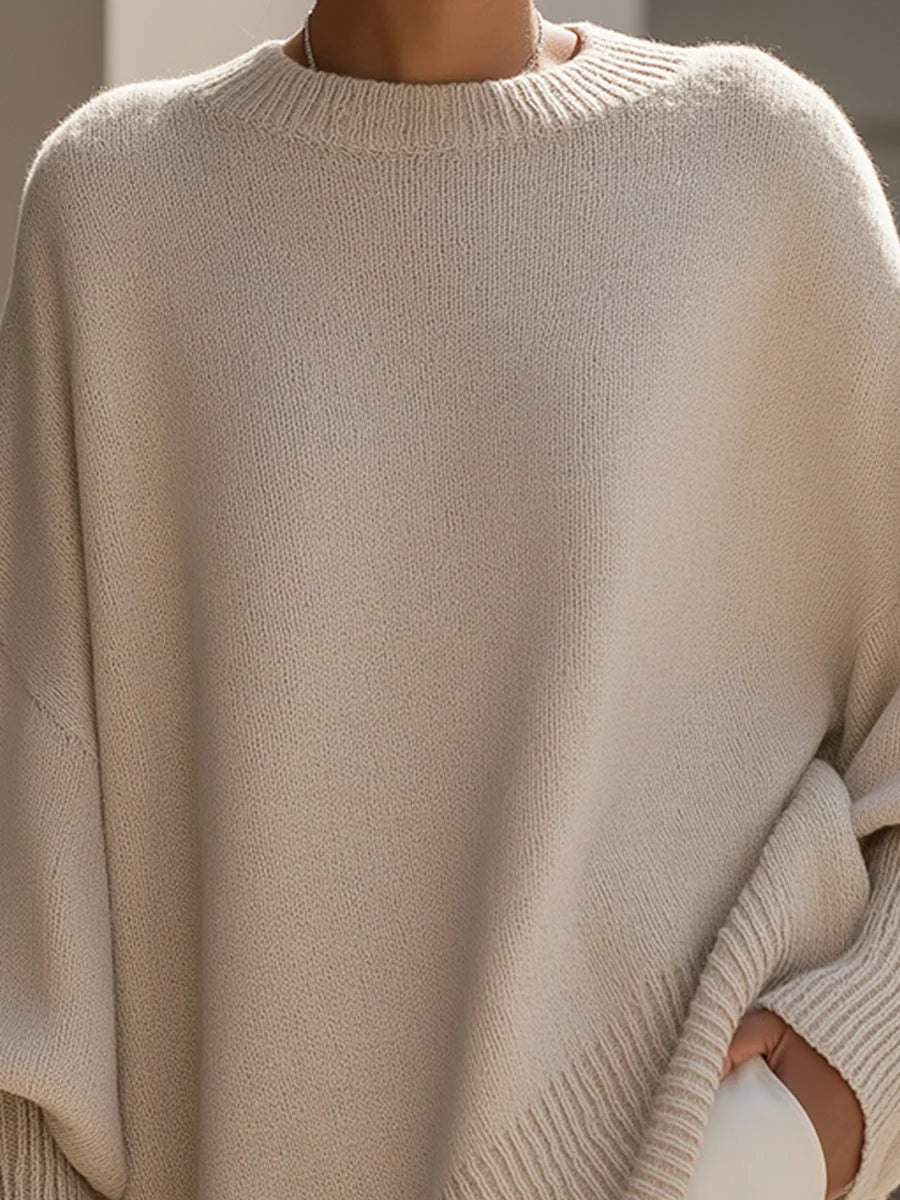 Oversize-Pullover für Damen aus Strick – Weite und dicke Passform
