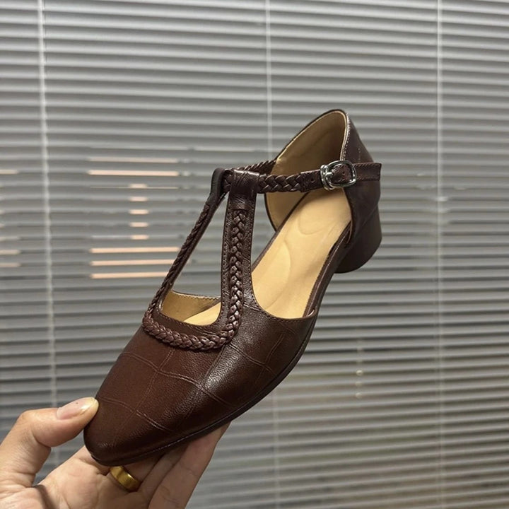 Sandale Femme à Talon – Style Rétro Talon Large Confort
