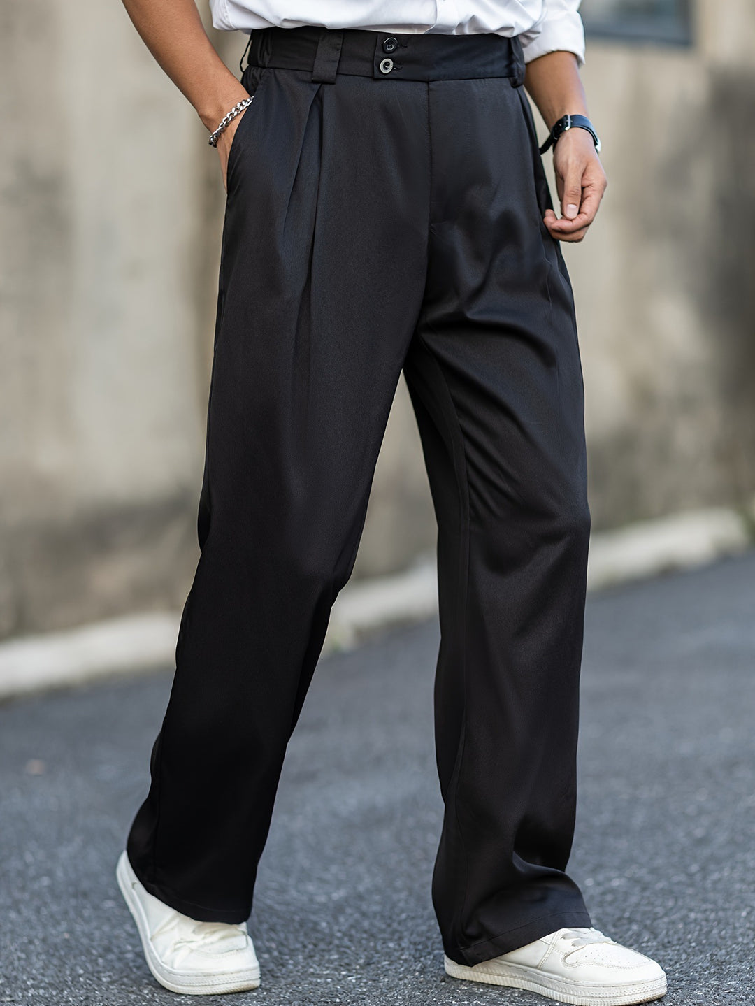 Kurze Hose Herren – Hohe Taille, gerader Stretch-Schnitt
