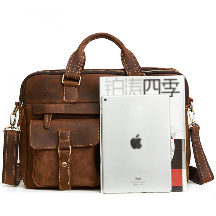 Borsa a mano uomo in vera pelle – Porta documenti business classico