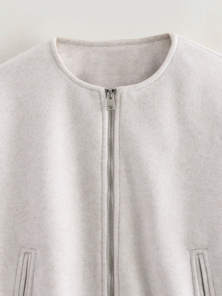 Veste Femme Courte Col Rond – Coupe Décontractée